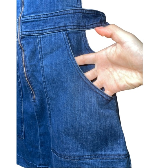 Bullhead Denim Jean Pull On Jumper Overall Dress - XS - Picture 4 of 13